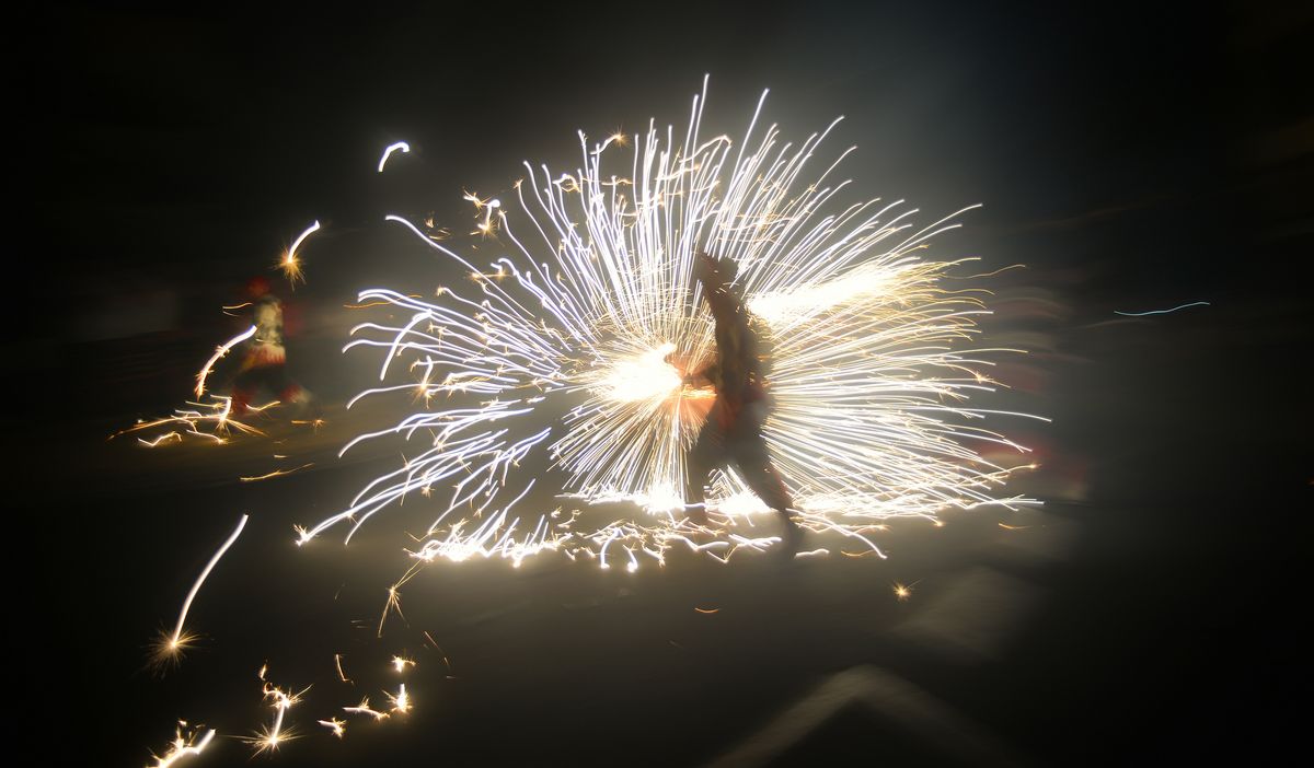 FESTA DEL FOC EN HOSPITALET DE L'INFANT