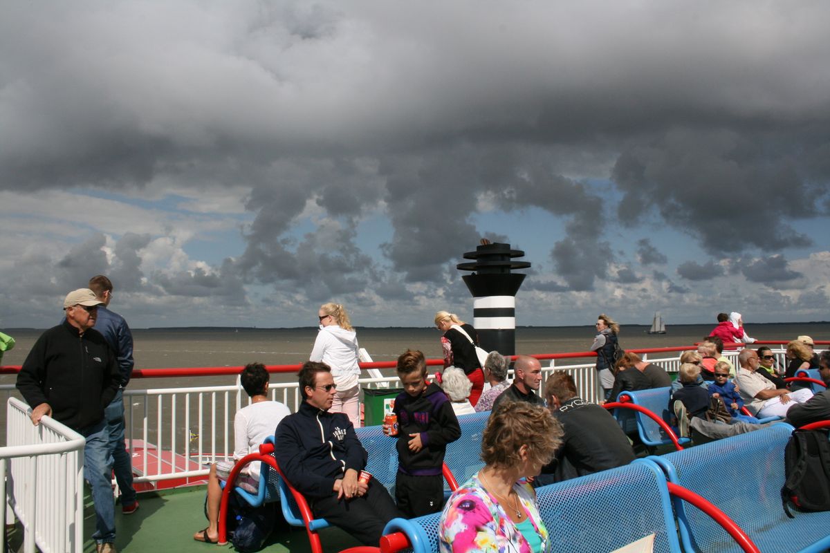 on the ferry to Ameland