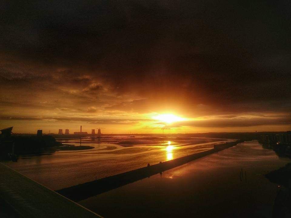 Sunrise over the River Mersey